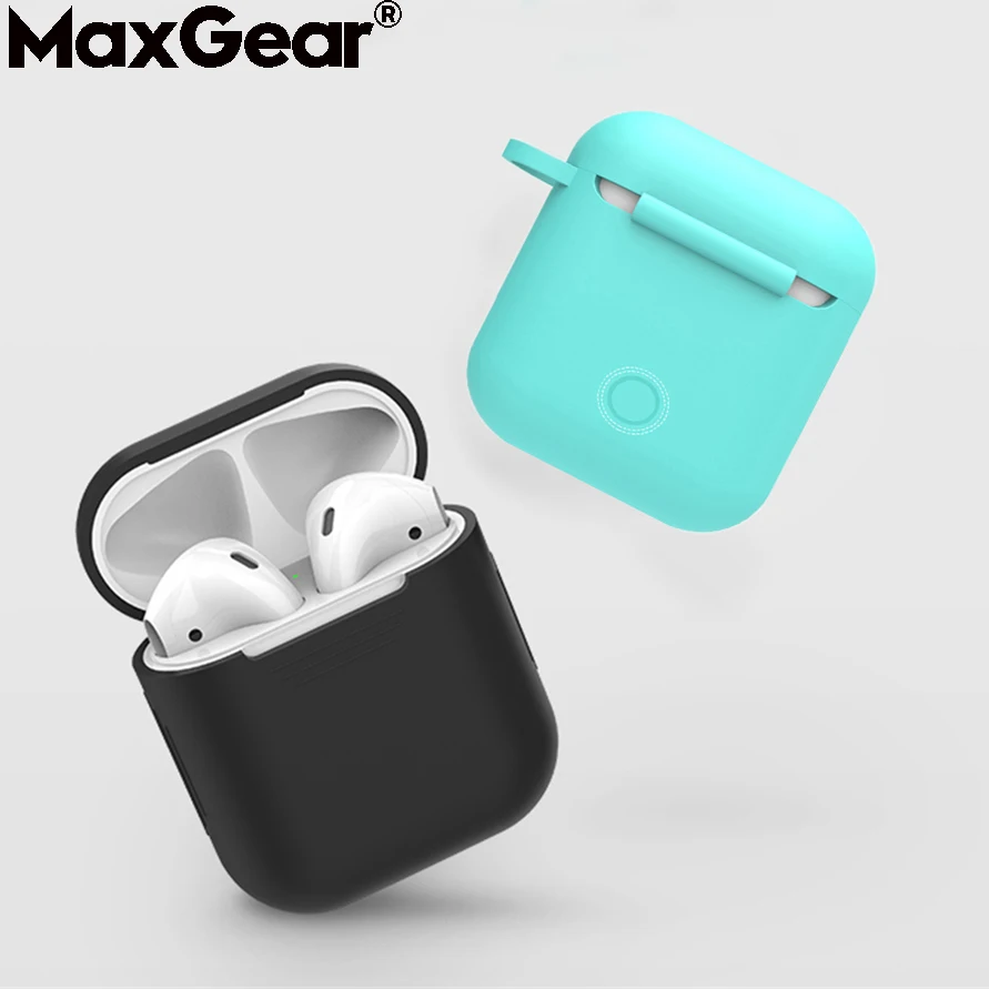 

Earphones Cases For Apple AirPods Skin Silicone Cover Wireless Bluetooth Air Pods Soft Pouch For Earpods Protection Coque Fundas