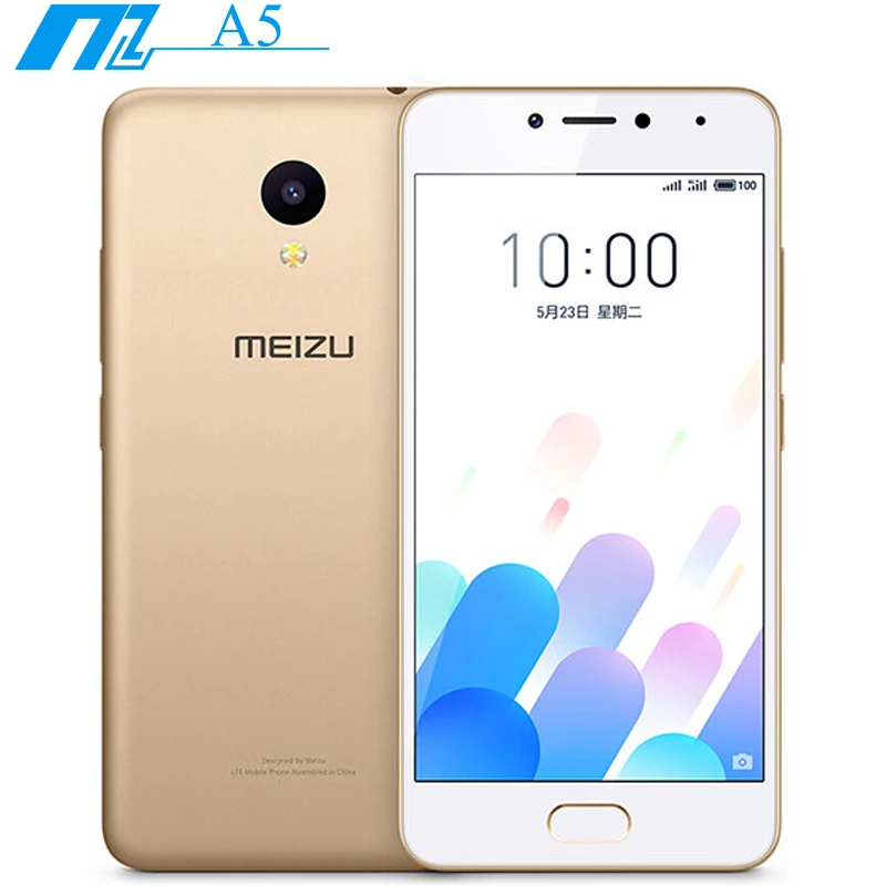 

Original Meizu A5 4G LTE Cell Phone MTK6737 Quad Core 64Bit Processor 5.0" HD 2.5D Touchscreen 2GB RAM 16GB ROM Dual Sim