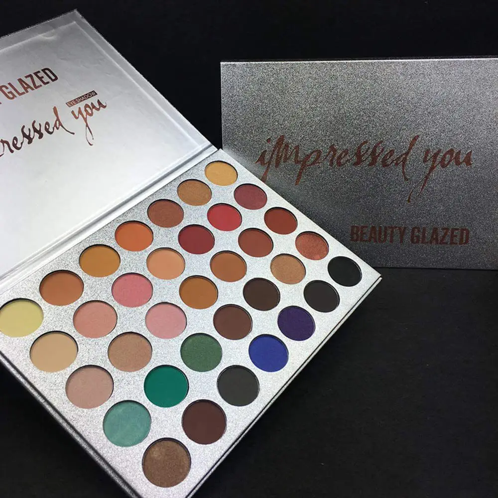 Beauty Glazed Women Fashion Pigmented Glitter Makeup Palette Shimmer 35 colors eye shadow palette Nude Smoky Matte waterproof Beauty Glazed Women Fashion Pigmented Glitter Makeup Palette Shimmer 35 colors eye shadow palette Nude Smoky Matte waterproof