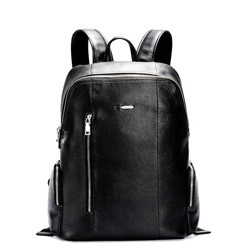 

TIGERTOWN Men's Genuine Leather Cowhide Tote Bags Large Traveling Bag Luxury Designer Real Leather School Bag Laptop Backpack