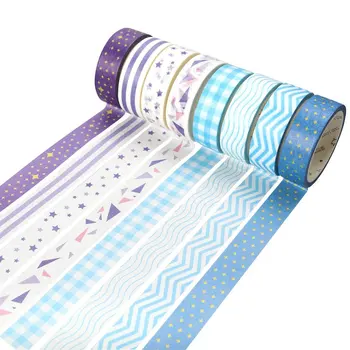 

Colorful Geometric Washi Tape DIY Decor Scrapbooking Sticker Masking Paper Decoration Tape Adhesive School Office Supplies