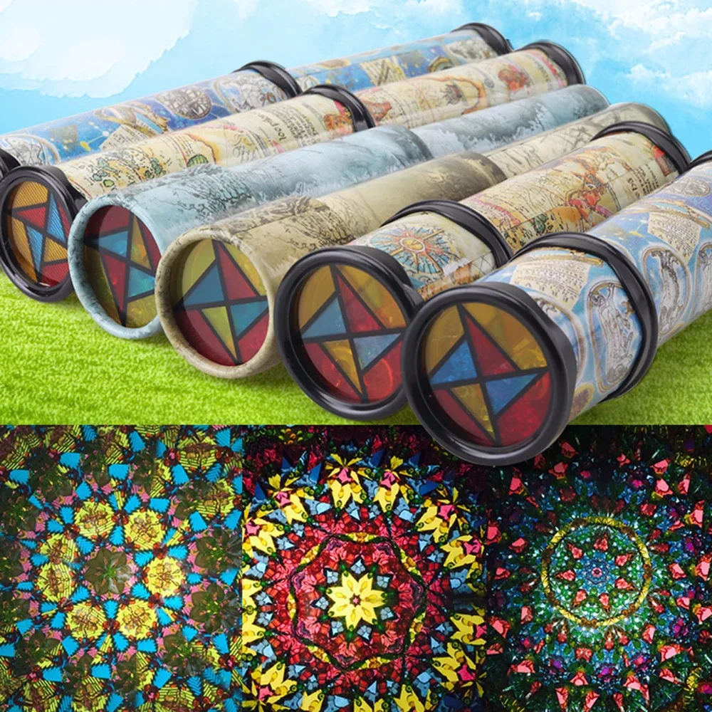 

Baby Toy Children Autism Kid Toy Extended Rotation Adjustable Fancy Colored World 30cm Rotating Kaleidoscopes Large Scalable