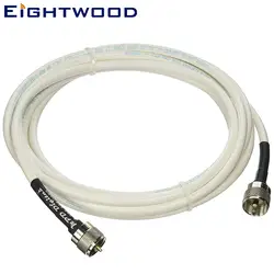 Eightwood цифровой RG8x-W-PL259-12ft VHF телевизионные антенны кабель RF CB & amp AIS Mini-8 коаксиальный джемпер серебро тефлон PL-259 12'