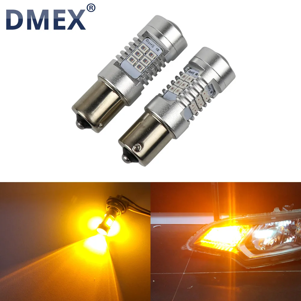 

DMEX Free Shipping 2 PCS 12V 24V S25 LED 1156 BA15S P21W Car LED Bulb White 6000K,3000K,Yellow, Red Color for Turn Signal