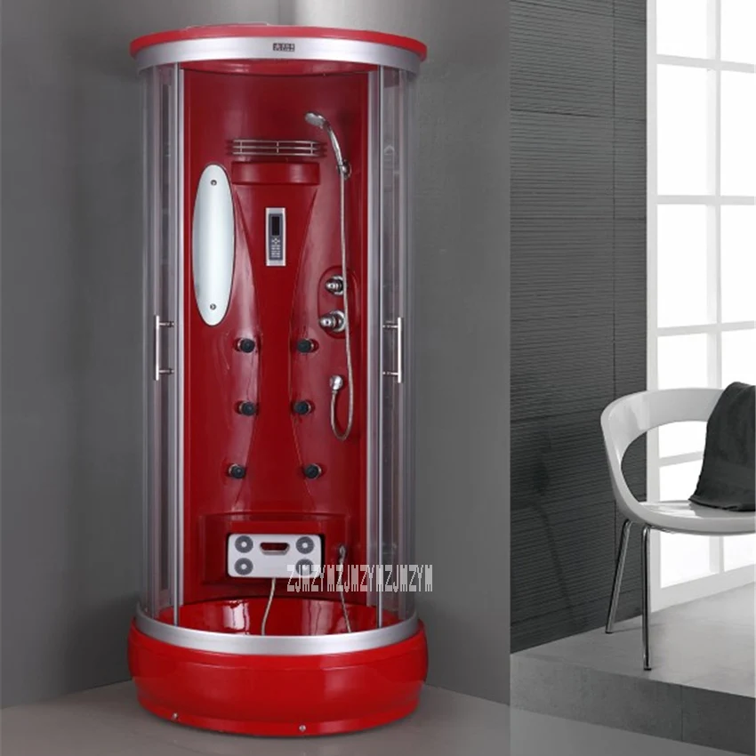 

Household Bathroom Shower Room Home Integrated Steam Shower Enclosure Tempered Glass Round Steam Shower Room 220V 3000W Type-08