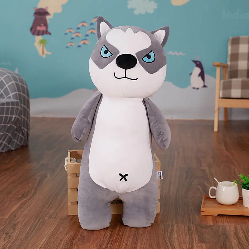 Husky Подушка Хаски супер мягкая плюшевая игрушка бульдог рождественские подарки Подушка девушка подарок на день рождения детям милые игрушки - Цвет: Husky