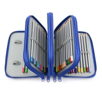 

New4 Layers Oxford Canvas Pencil case 72 Holders Pencil Storage Bags Multi-Function School Office Supplies Escolar Papelaria