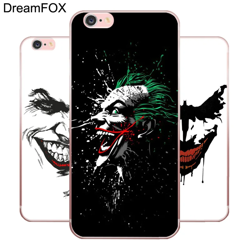 DREAMFOX N082 Джокер Мягкий ТПУ силиконовый чехол для Apple iPhone XR XS Max 8X7 6 S плюс 5 5S SE 5C 4 4S |