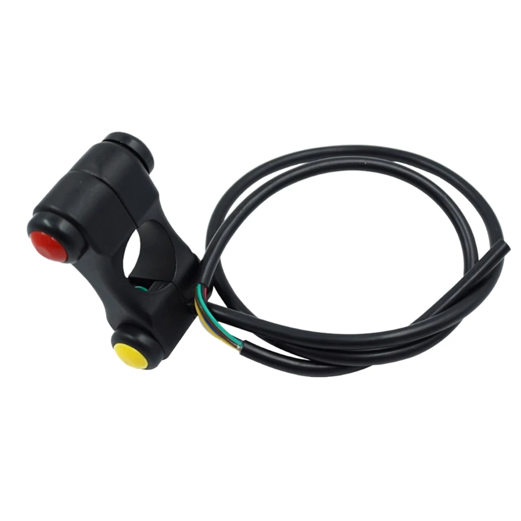 12V DC Aluminum Motorcycle  Handlebar Controller Switches 7/8'' 22mm Headlight Horn Start Switch 3-Buttons Black 