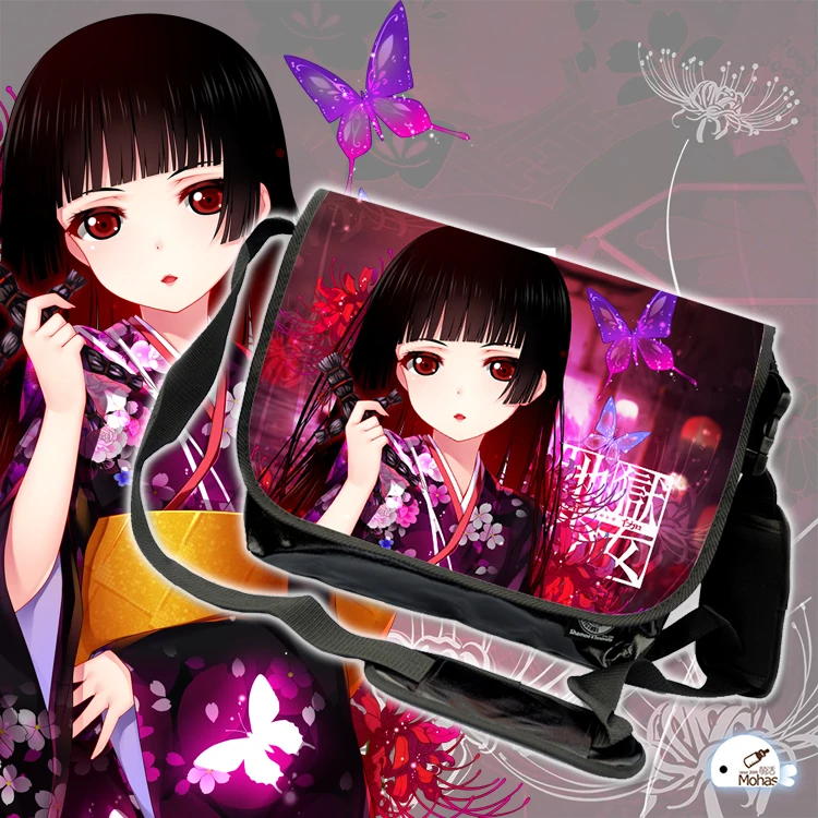 

Anime Jigoku_Shoujo COSPLAY Student Japanese canvas Shoulder Bag Casual Fashion Harajuku Style Unisex canvas bags