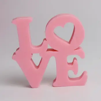 

3D LOVE Wedding Cake Decoration love-letter Heart Sugar Craft Tool Fondant Form Silicone Mold Chocolate Fudge Rose Love DIY