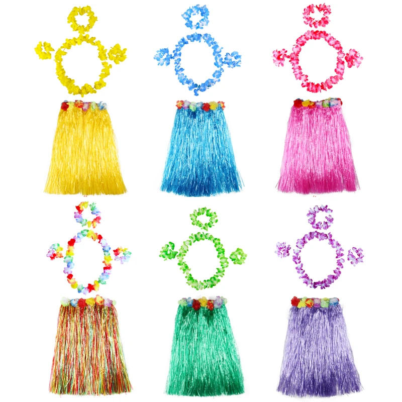 Гавайский танец хула Женская юбка для девочек Hula Grass косплей костюм реквизит