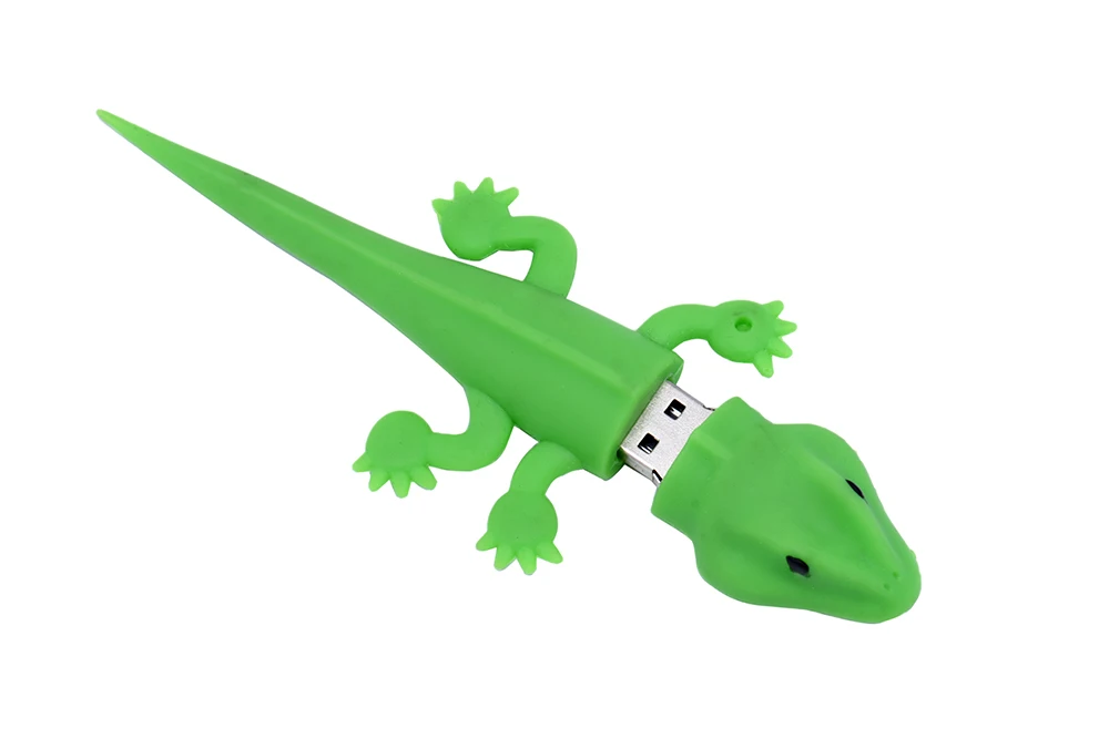 JASTER USB флэш-накопитель Зеленая Ящерица 4 ГБ 8 ГБ 16 ГБ 32 ГБ 64 Гб Gecko флеш-диск USB 2,0 карта памяти USB флешка диск, подарок