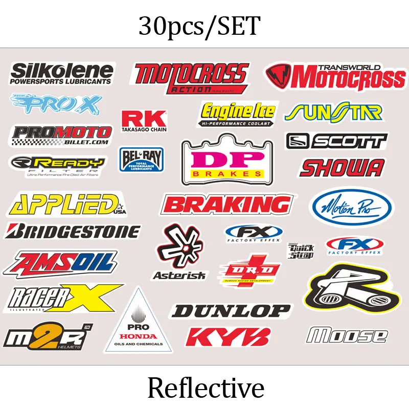 

FASP 3M Motorcycle PVC Decals & Sticker 46 VR46 The Doctor Fish Helmet Decal Racing Motor cross GP Reflective waterproof protect