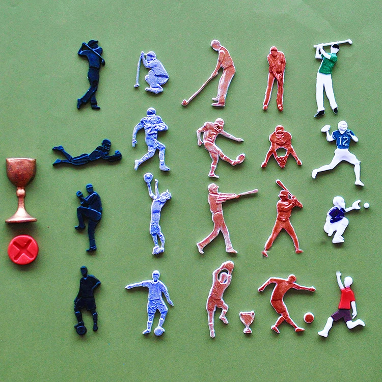 Silicone Sugarcraft Mold sport Soccer Baseball Golf Rugby Sports Series