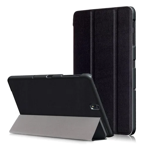 Для samsung Galaxy TAB S3 9,7 SM T820 T825 Флип из искусственной кожи чехол тонкий стенд чехол для планшета для samsung Galaxy Tab S3 9,7 - Цвет: Black