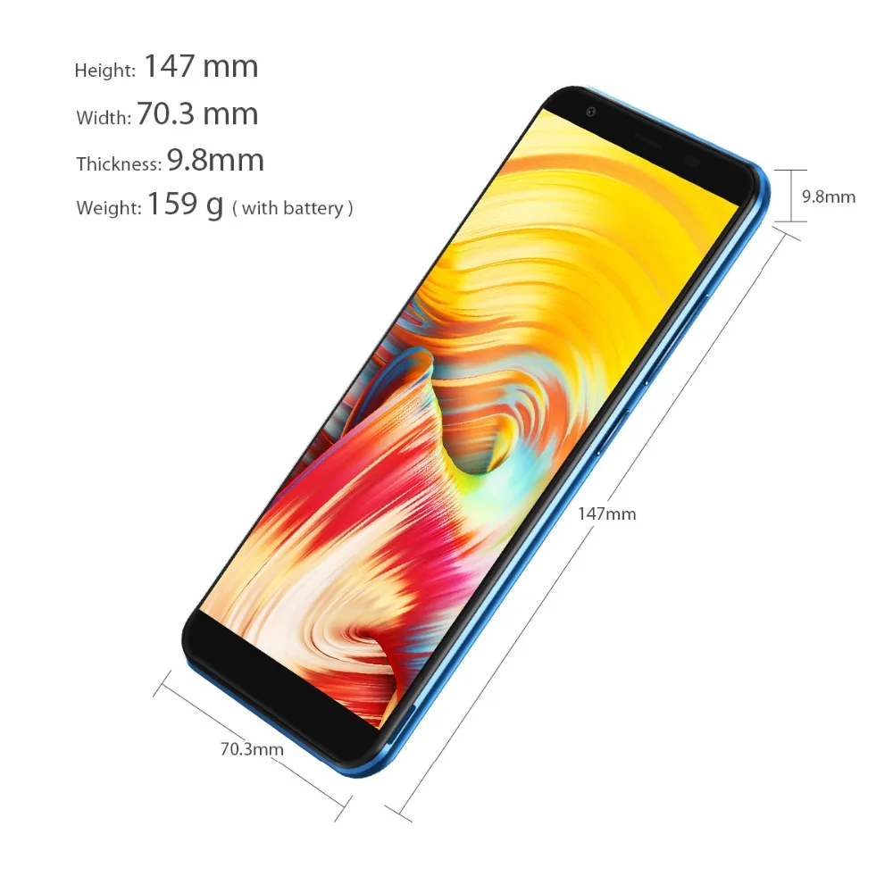 Vernee T3 Pro 5.5inch full screen 3GB RAM 16GB ROM Android 8.1 Smartphone Quad-core MTK6739 Cellphone 4080mAh 4G Mobile Phone