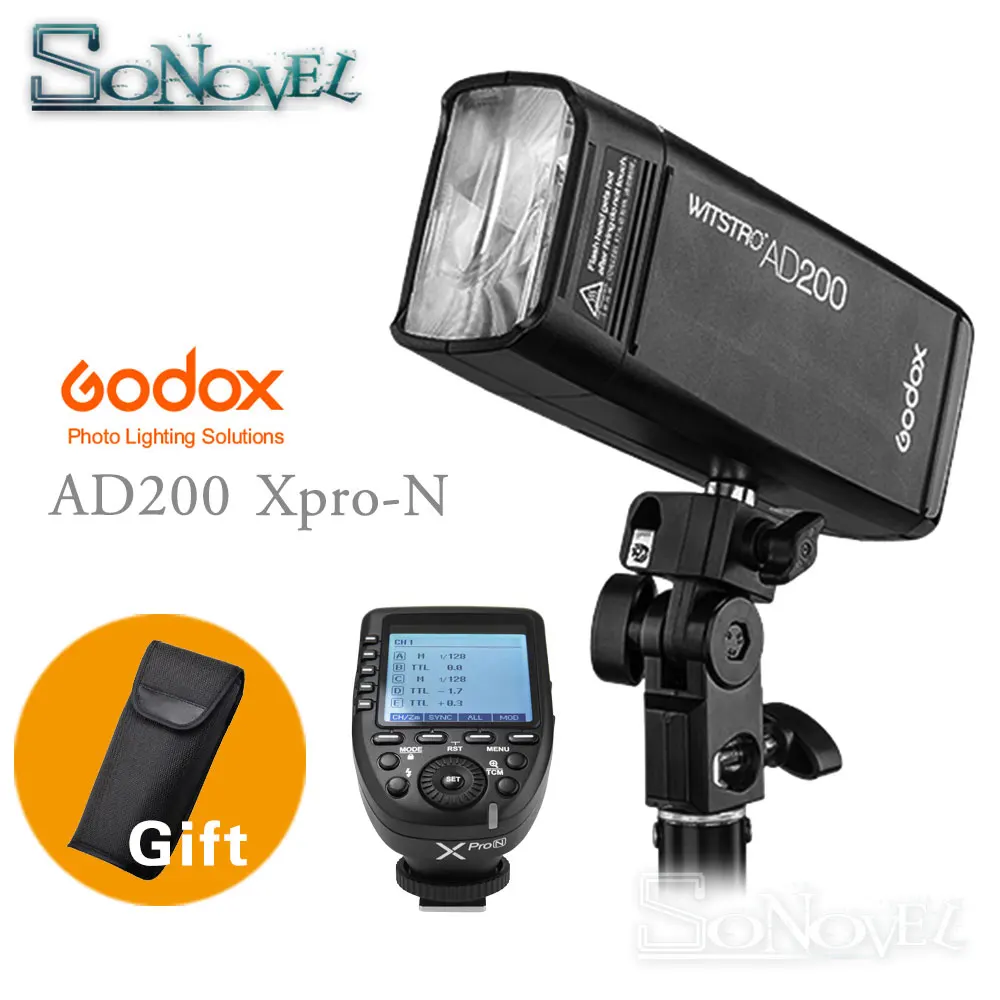 Вспышка Godox AD200 200Ws TTL GN60 HSS встроенный беспроводной передатчик 2 4G и Xpro C/N/F/S/O для Canon