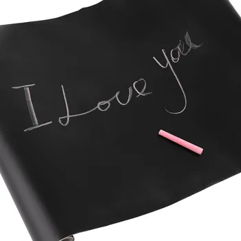 

1pcs Adhesive Blackboard Film with 5 pcs chalk Chalk Board Stick Roll 45CMX200CM Kids Draw Wall Decor Drop Shipping Wholesale