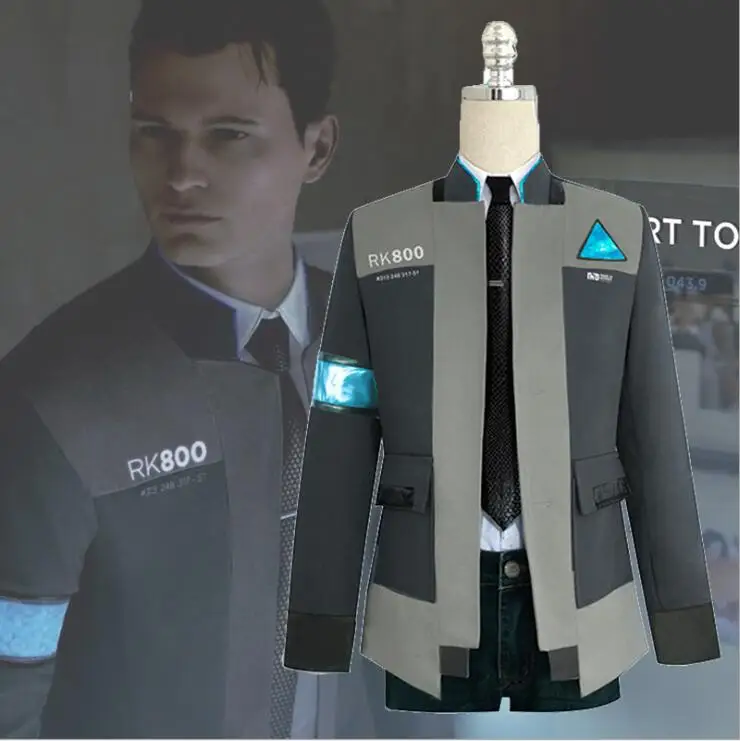 Game Detroit Human Connor Cosplay Costume RK800 Agent Suit Halloween Carnival Uniforms