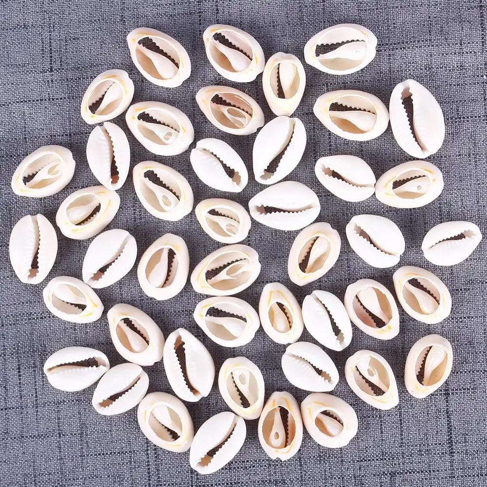 Cuentas sueltas de concha de mar, accesorio de dije natural para realizar joyería y decoración de hogar, 20-23/18-20 mm, 50 unidades