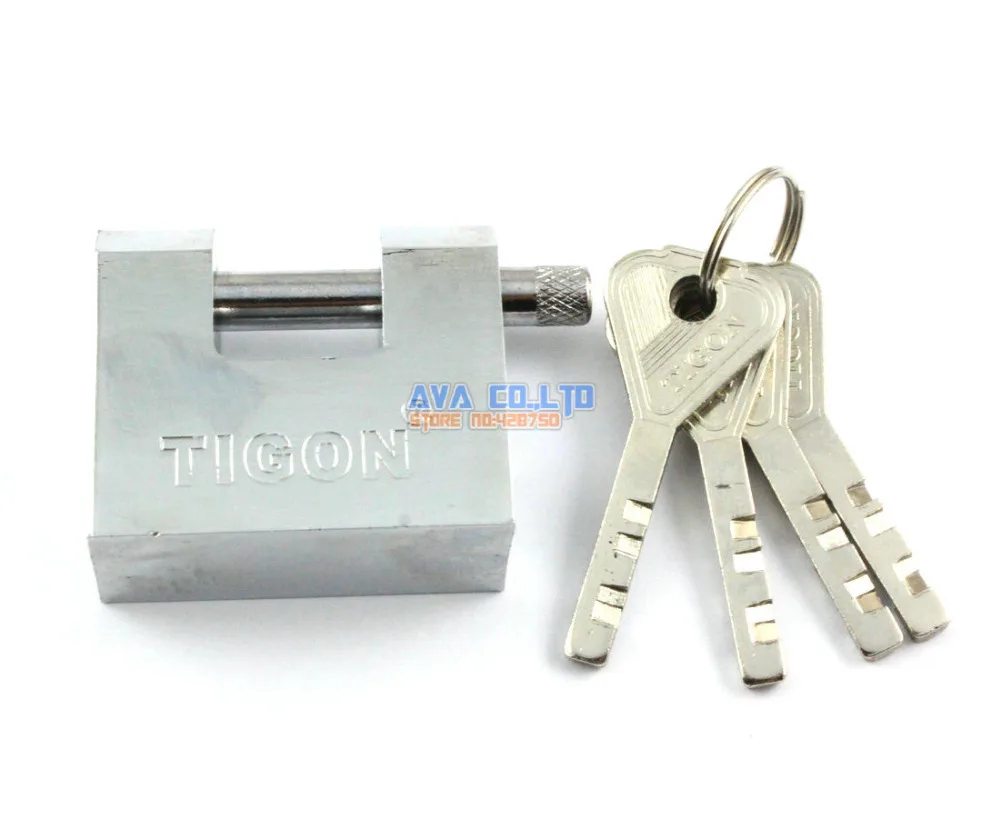 Outdoor Heavy Weatherproof Shed Door Gate Lock MUMA 40mm/50mm/60mm Anti-Theft Keyed Padlock with 4 Keys Color : Silver, Size : 50MM 