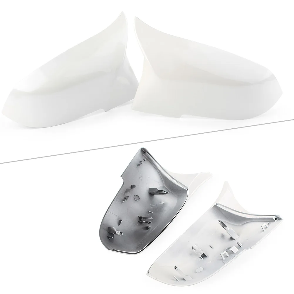 Car Rear View Side Mirror Cover Trim For BMW F30 F31 F32 F35 F36 2014 2015 2016 2017 2018 White ABS Plastic 2pcs | Автомобили и