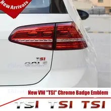 Emblema adesivo em 3d tsi para carro, emblema em metal e liga de zinco à prova d'água