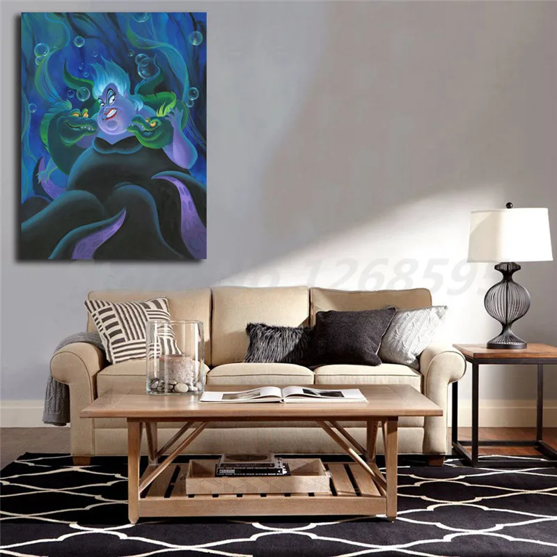 

The Little Mermaid Ursula And Her Messengers Canvas Posters Prints Wall Art Painting Decorative Picture Modern Home Decoration