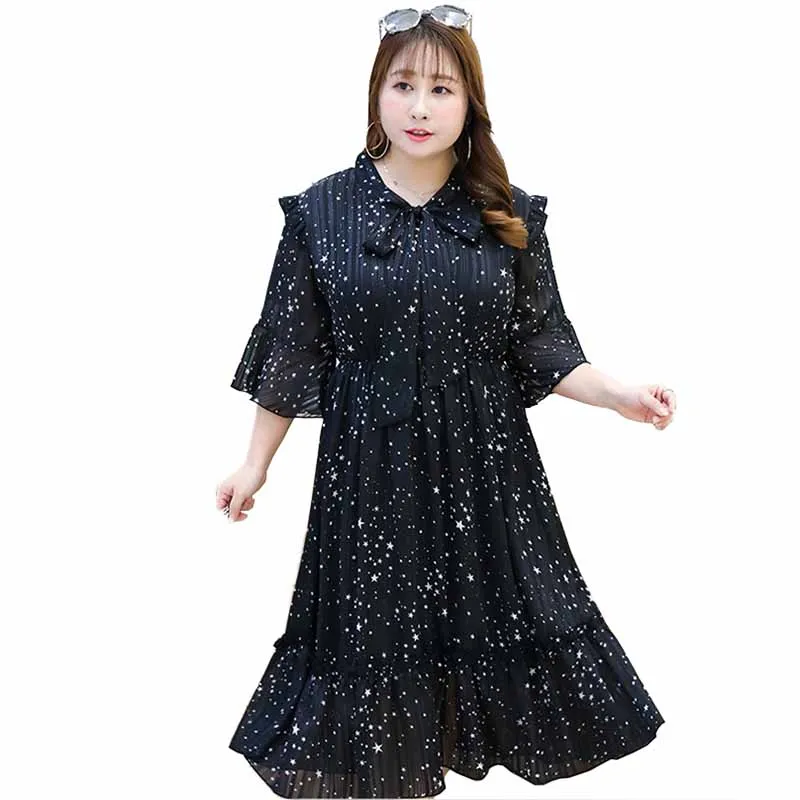 2019 Mode Plus size 4XL Zomer Chiffon Jurk Vrouwen Verstoorde Print Grote swing Jurk Elegante Vrouwelijke Dubbele laag Maxi Jurk g281 2019 Mode Plus size 4XL Zomer Chiffon Jurk Vrouwen Verstoorde Print Grote swing Jurk Elegante Vrouwelijke Dubbele laag Maxi Jurk g281