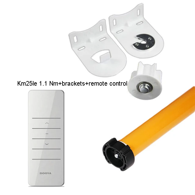 Тихий контроллер штор dooya KM25LE 1.1nm мотор, трубчатый двигатель с зарядным устройством Dia.38mm трубка для жалюзи - Цвет: Цвет: желтый