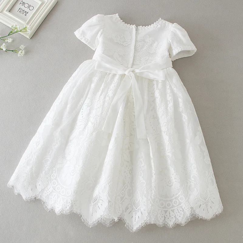 Белое платье для крещения для маленьких девочек; кружевное платье для младенцев; длинное платье на крестины; платье макси для новорожденных; платье для невесты; Одежда для младенцев