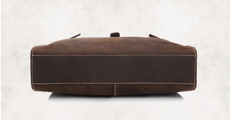 New Men Genuine Leather Sewing Briefcases Male Shoulder Cross Body Business Bags Messenger Satchels Casual Handbags D829