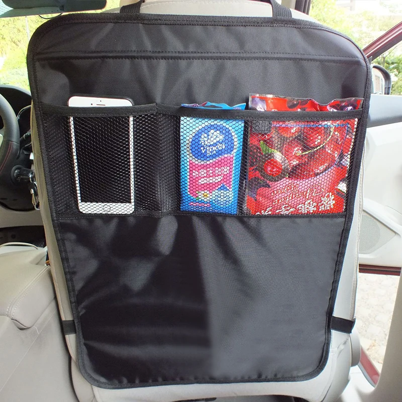 

EAFC Oxford Cloth Car Back Seat Storage Bag Organizer Pouch Protective Anti Kicking Padded Child Dirt Protection