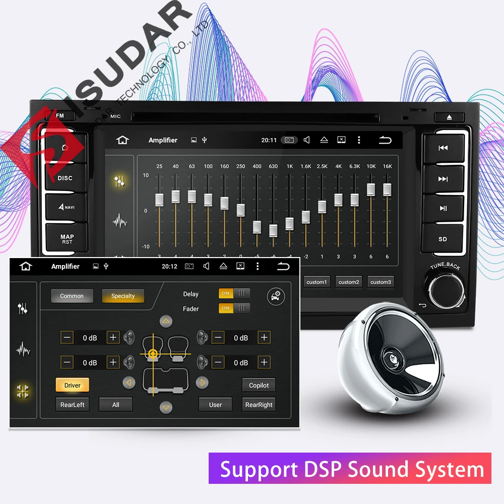 Isudar 2 Din Auto Radio Android 9 Für VW/Volkswagen/Touareg CANBUS Auto Multimedia Video DVD Player