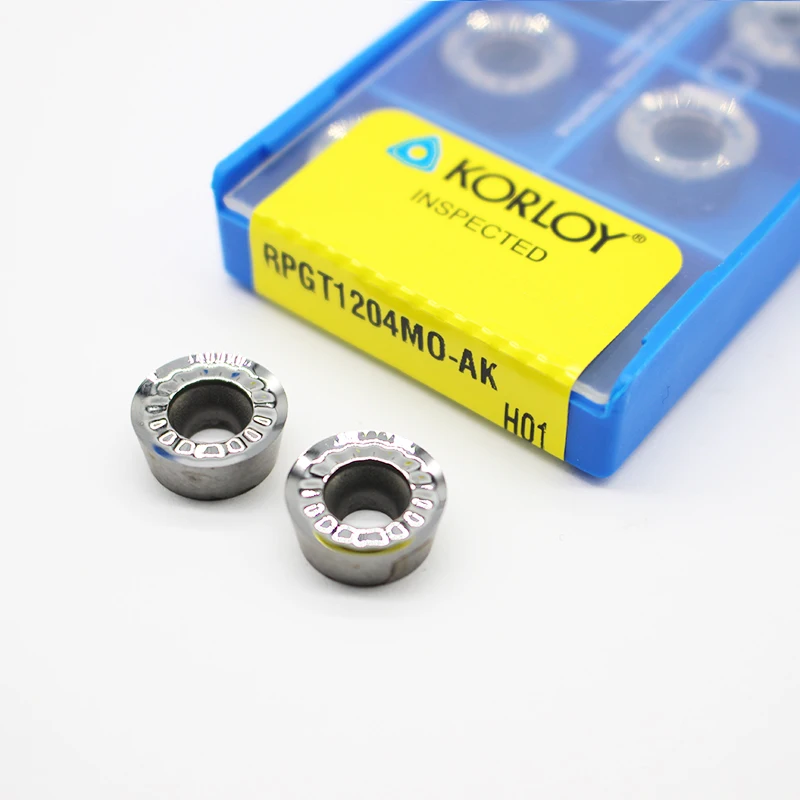 

RPGT1204MO AK H01 Aluminum Endmill Inserts 10pcs Hard Alloy RPGT Aluminum Cutting Carbide Round Turning Inserts CNC Milling Tool