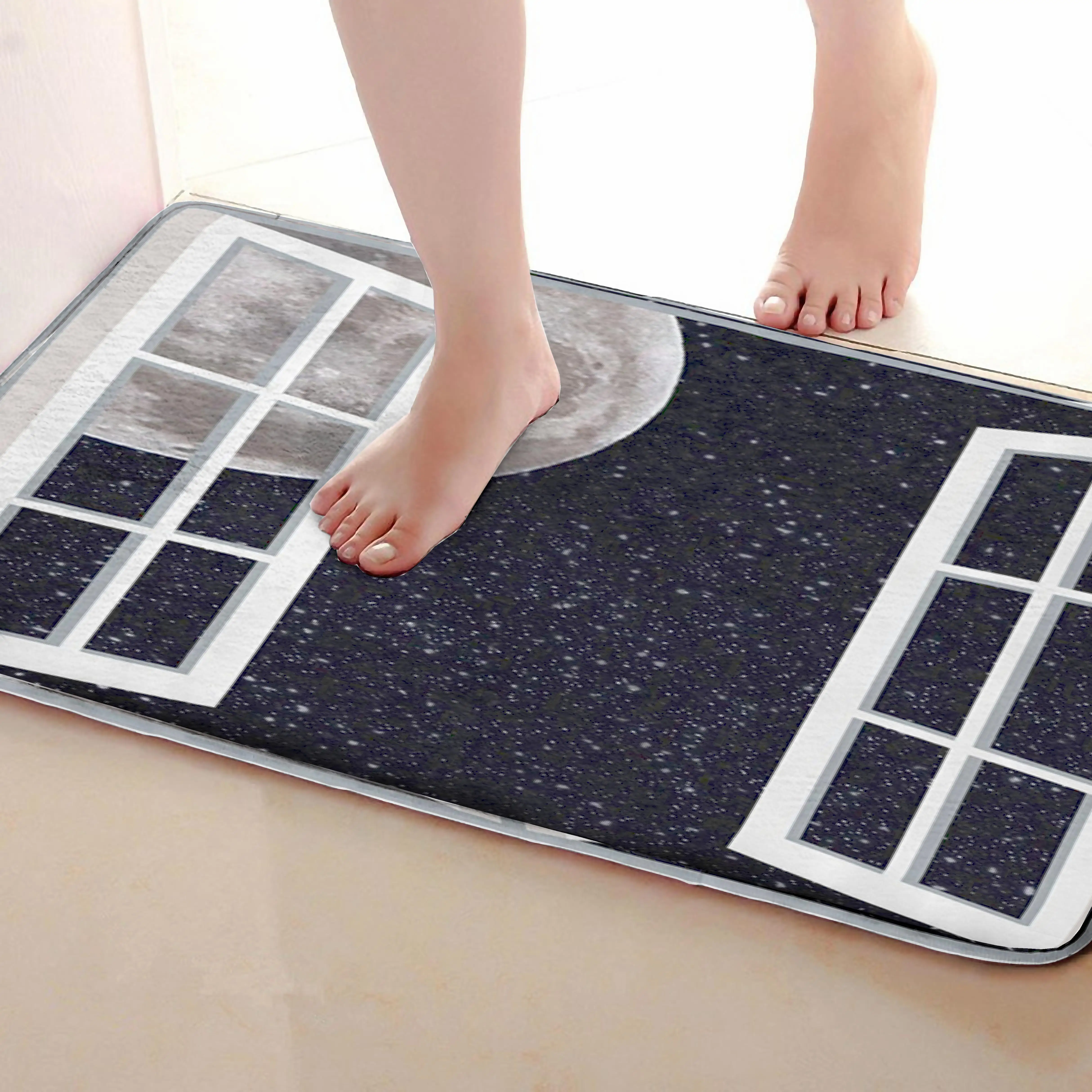 Оконные стильные коврики для улицы, забавные Противоскользящие коврики для ванной, коврики для двери, коврики под входную дверь