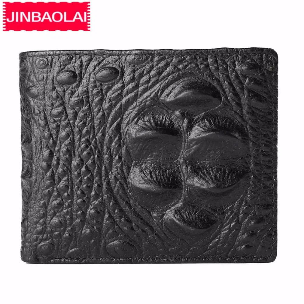 JINBAOLAI мужские кошельки из натуральной кожи Аллигатор карман для монет Короткий