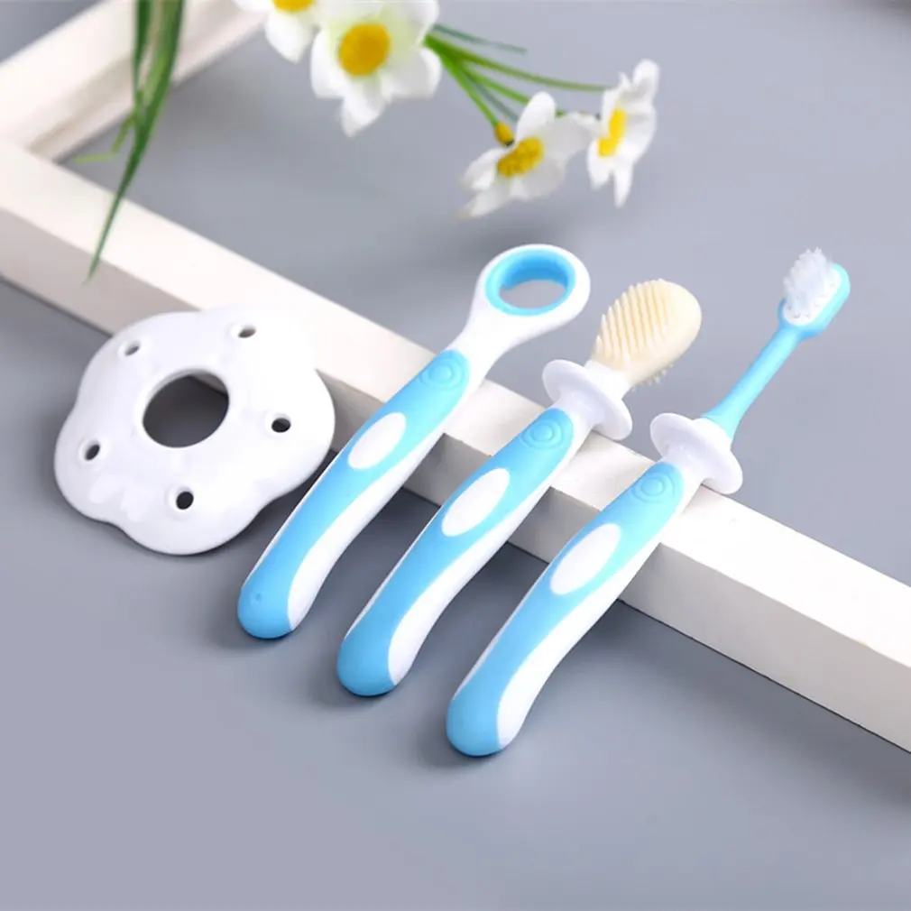 

Child Toothbrush Ultrafine Soft Bristle Baby Tooth Brush Health for baby toothbrush Infant Oral Hygiene Combo Oral Care Kit 2018