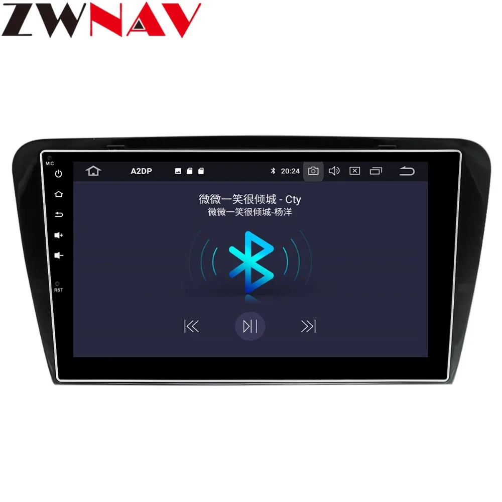 Perfect ZWNAV Android 9.0 4+32GB Car No DVD Player for Skoda Octavia 2014 2015 2016 Radio Ibiza GPS Navigation Mirroring link head unit 5