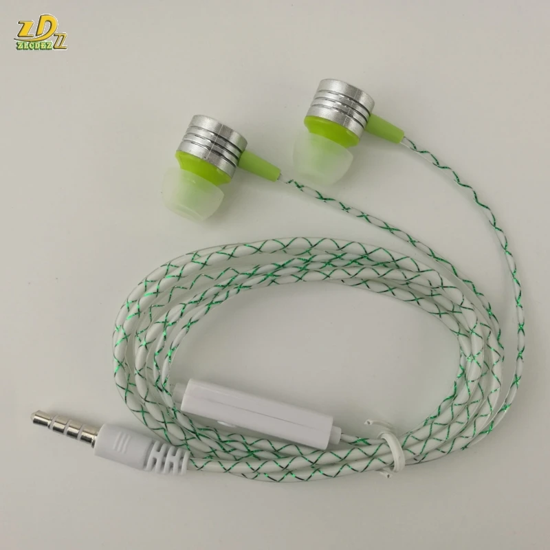 

5 colors colorful earphone with mic Earpiece Noise Canceling Headsets in ear with Microphone 6 color cheap wholesale 100 pcs/lot