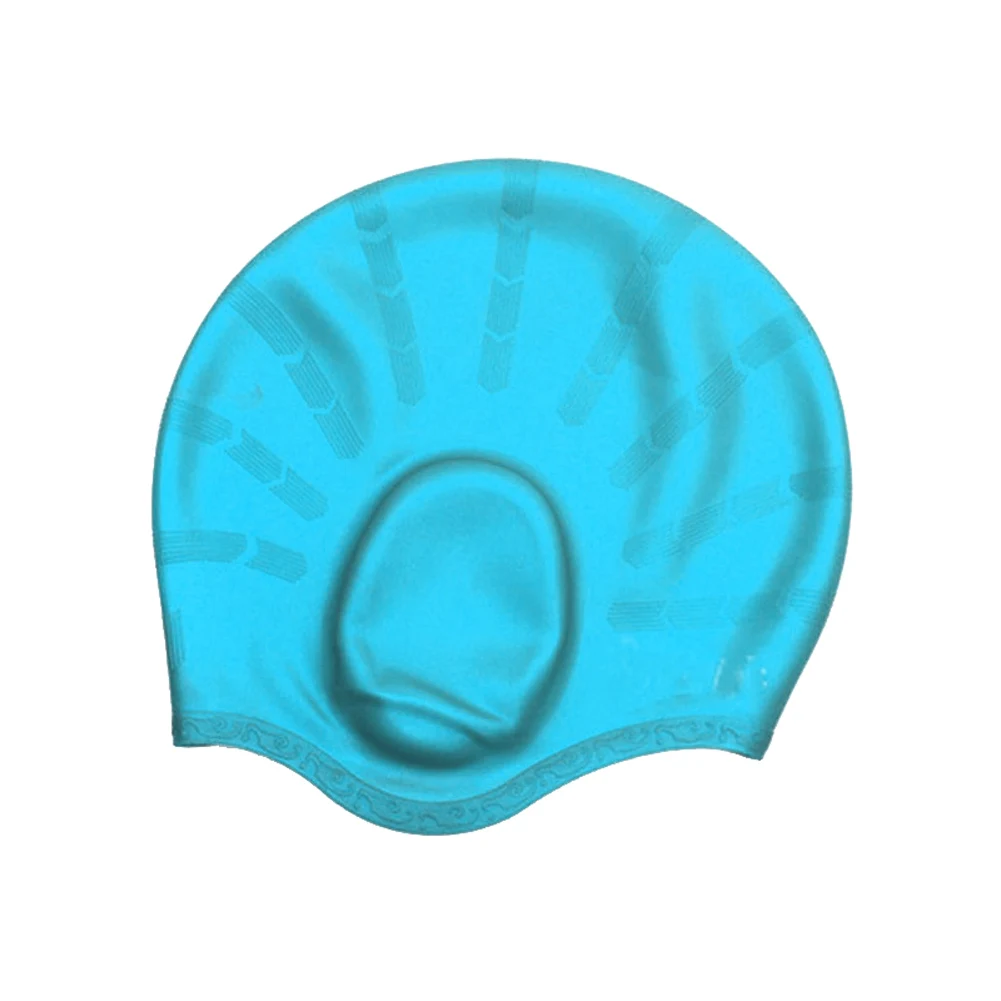 Light Blue Горячие взрослые водонепроницаемые шапочки для купания силиконовые мужчины женщины очень эластичный однотонный цвета защита ушей шапочка для бассейна MCK99 - Цвет: Light Blue