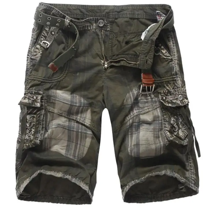 Новые модные камуфляжные мужские рваные короткие джинсы, брендовая одежда, военные летние хлопковые шорты, дышащие джинсовые шорты для мужчин