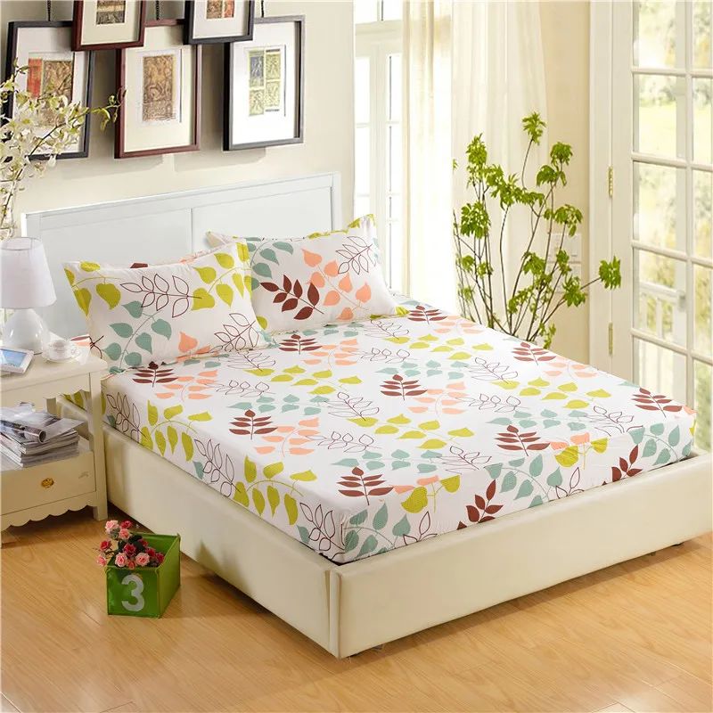 LAGMTA 1 pc 100% Polyester Sheet Mattress Cover Bed Sheet Printing Fitted Sheet Four Corners With E