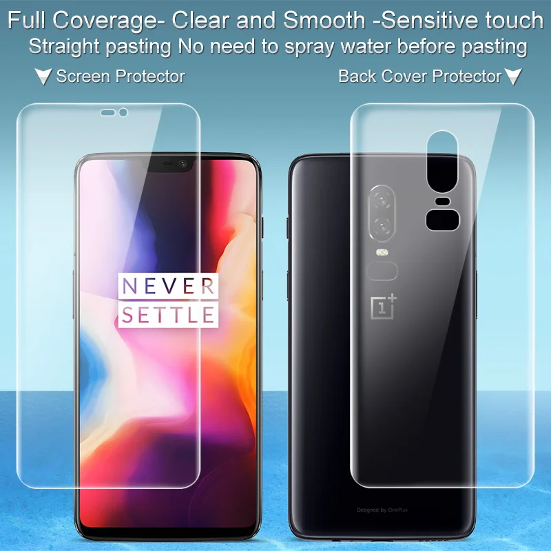 IMAK для Oneplus 7 Pro 6 6T Hydrogel III защитная пленка для экрана 2 шт. мягкая защитная пленка с полным покрытием для задней и передней панели