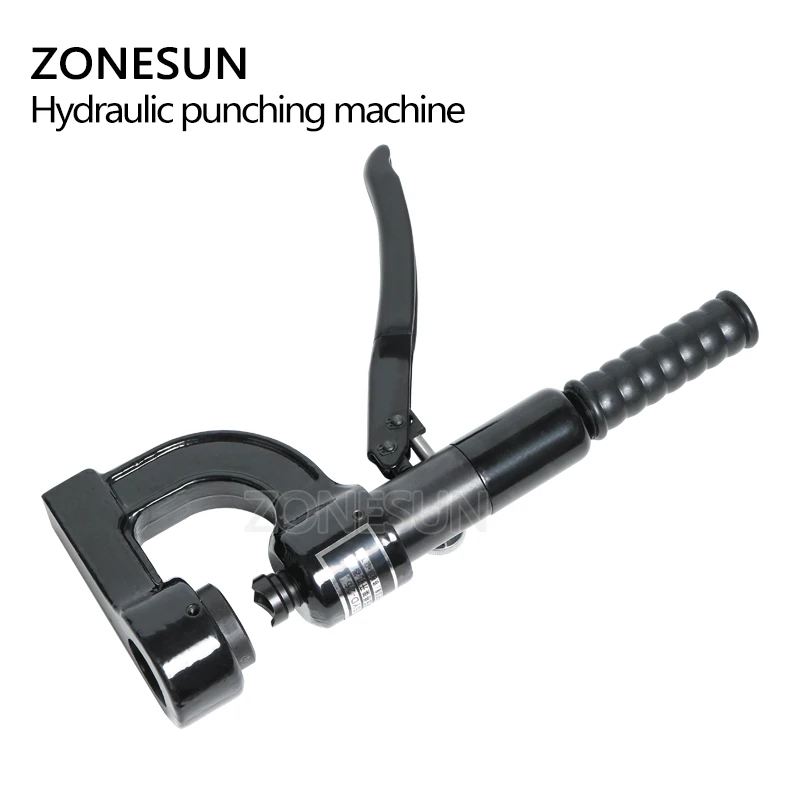  ZONESUN Portable Hydraulic Punching Machine Punch Round Hole For Steel Metal 25mm Round Hole Digger