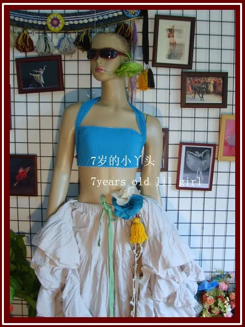 

Transparent thin belly danc bra top YA03
