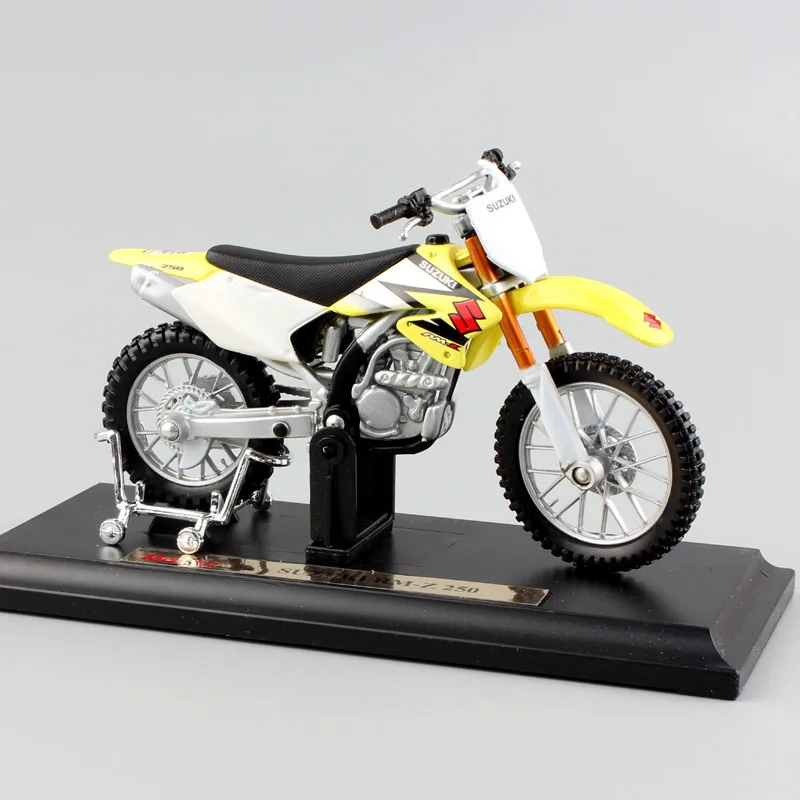 Масштаб 1:18 детский мини мотоцикл SUZUKI RM250 RMZ250 металлическая модель Мотоцикл Кросс