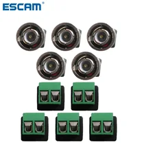 ESCAM 10 шт./лот мини Коаксиальный CAT5 к камера CCTV BNC Видео балун разъем адаптер POE cctv тестер IP камера FC