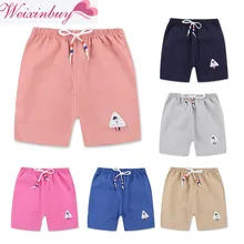 Летние повседневные короткие штаны для мальчиков и девочек, детские хлопчатобумажные шорты, Новое поступление, модные пляжные брюки, спортивные штаны
